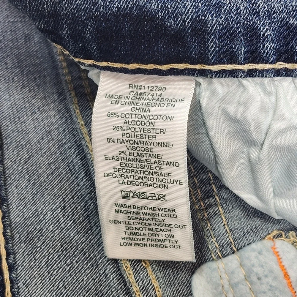True Religion Geno Men's Jeans Size 34X32 Y2K Streetwear Big Flap NWT
